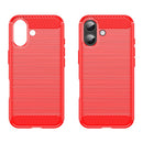 iPhone 17 Carbon Fibre TPU Case Slim Shockproof Cover Red 7