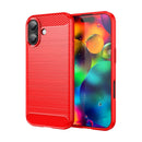 iPhone 17 Carbon Fibre TPU Case Slim Shockproof Cover Red 1