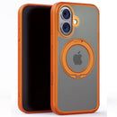 iPhone 17 Clear MagSafe 360° Rotating Ring Stand Case