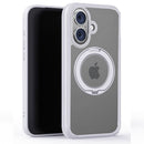 iPhone 17 Clear MagSafe 360° Rotating Ring Stand Case