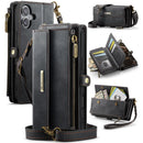 iPhone 17 Crossbody Case with Strap Card Slots & Zipper