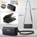 iPhone 17 Crossbody Case with Strap Card Slots & Zipper
