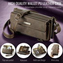 iPhone 17 Crossbody Case with Strap Card Slots & Zipper