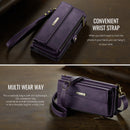 iPhone 17 Crossbody Case with Strap, Card Slots & Zipper Pocket [Purple]