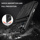 iPhone 17 Heavy Duty Kickstand Card Holder Case Shockproof