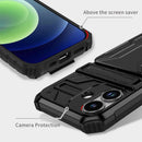 iPhone 17 Heavy Duty Kickstand Card Holder Case Shockproof