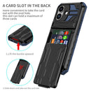 iPhone 17 Heavy Duty Kickstand Card Holder Case Shockproof