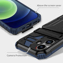 iPhone 17 Heavy Duty Kickstand Card Holder Case Shockproof