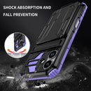 iPhone 17 Heavy Duty Kickstand Card Holder Case Shockproof