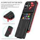 iPhone 17 Heavy Duty Kickstand Card Holder Case Shockproof