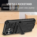 iPhone 17 Rugged Case with Card Holder & Kickstand [Black]