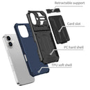 iPhone 17 Rugged Case with Card Holder & Kickstand [Navy]