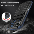 iPhone 17 Rugged Case with Card Holder & Kickstand [Navy]