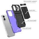 iPhone 17 Rugged Case with Card Holder & Kickstand [Purple]