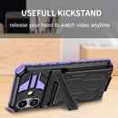 iPhone 17 Rugged Case with Card Holder & Kickstand [Purple]