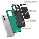 iPhone 17 Rugged Case with Card Holder & Kickstand [Teal]