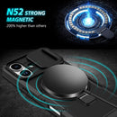 iPhone 17 MagSafe Case with Sliding Camera Cover & Ring Stand [Black]