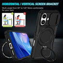 iPhone 17 MagSafe Case with Sliding Camera Cover & Ring Stand [Black]