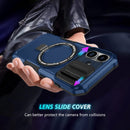 iPhone 17 MagSafe Case with Sliding Camera Cover & Ring Stand [Navy]