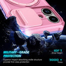iPhone 17 MagSafe Case with Sliding Camera Cover & Ring Stand [PinkWhite]
