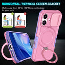 iPhone 17 MagSafe Case with Sliding Camera Cover & Ring Stand [PinkWhite]