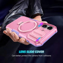 iPhone 17 MagSafe Case with Sliding Camera Cover & Ring Stand [PinkWhite]