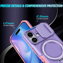iPhone 17 MagSafe Case with Sliding Camera Cover & Ring Stand [Purple]