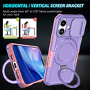 iPhone 17 MagSafe Case with Sliding Camera Cover & Ring Stand [Purple]