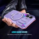iPhone 17 MagSafe Case with Sliding Camera Cover & Ring Stand [Purple]
