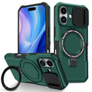 iPhone 17 MagSafe Case with Sliding Camera Cover & Ring Stand [Teal]