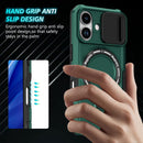 iPhone 17 MagSafe Case with Sliding Camera Cover & Ring Stand [Teal]