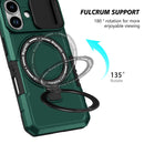iPhone 17 MagSafe Case with Sliding Camera Cover & Ring Stand [Teal]