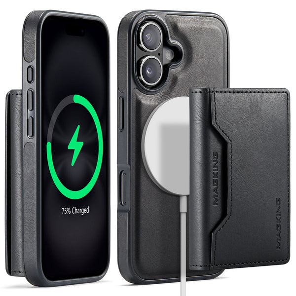 iPhone 17 DG.Ming MagSafe Wallet Case [Black]