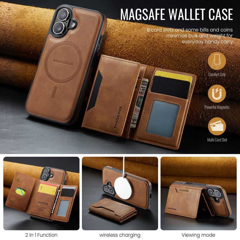 iPhone 17 DG.Ming MagSafe Wallet Case [Brown]