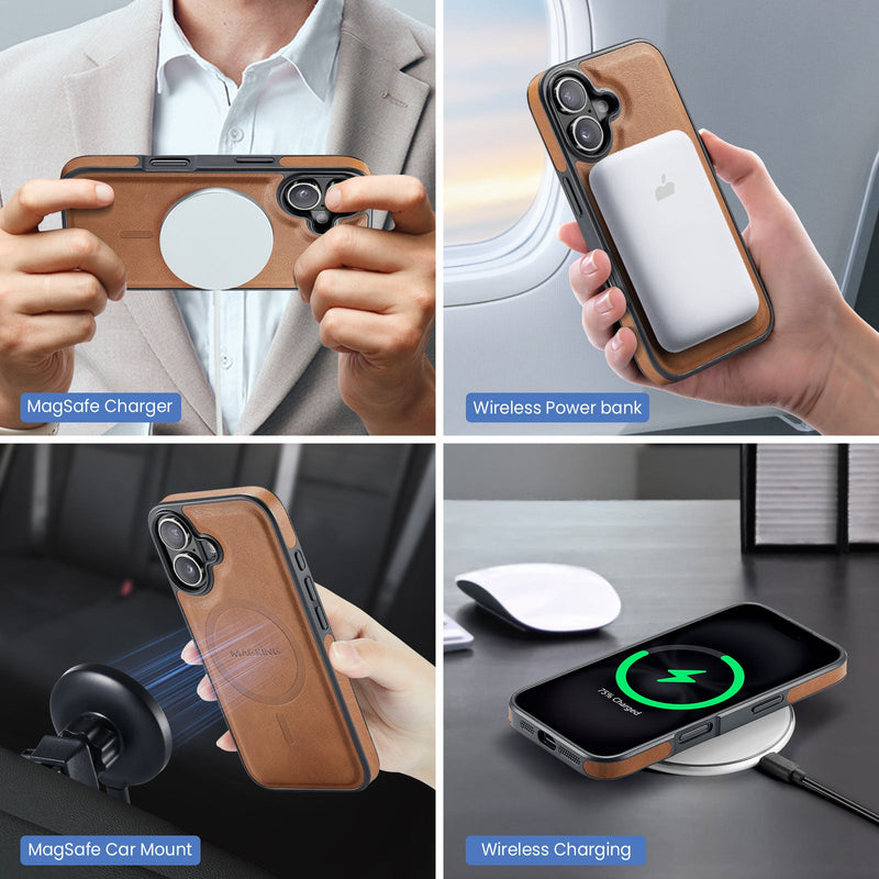 iPhone 17 DG.Ming MagSafe Wallet Case [Brown]