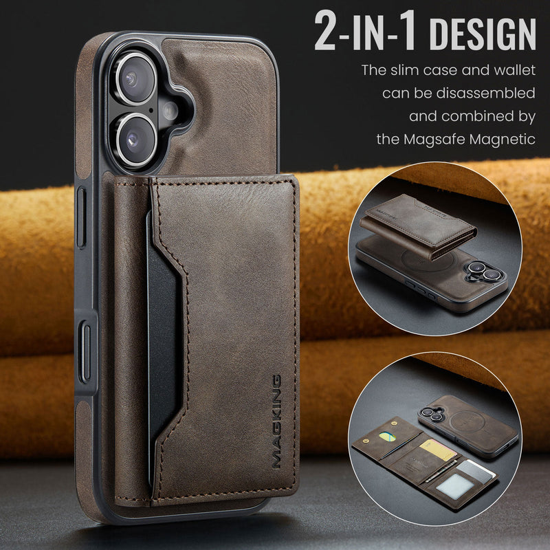 iPhone 17 DG.Ming MagSafe Wallet Case [Coffee]