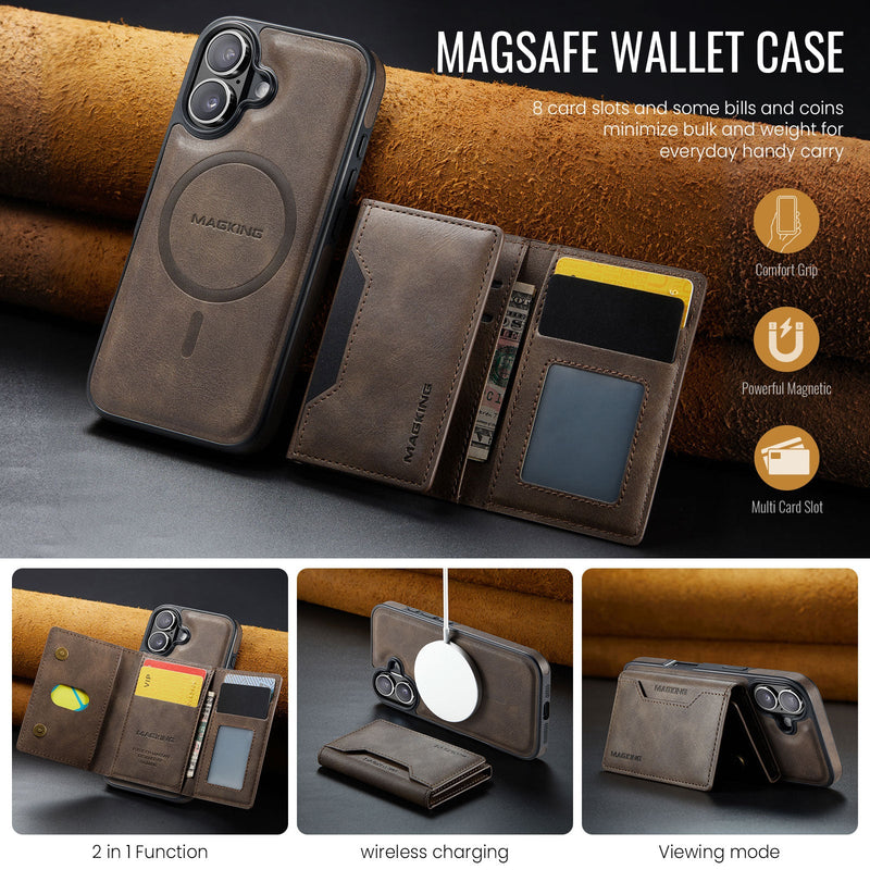 iPhone 17 DG.Ming MagSafe Wallet Case [Coffee]