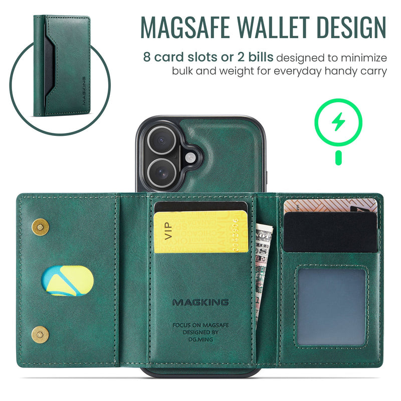 iPhone 17 DG.Ming MagSafe Wallet Case [Green]