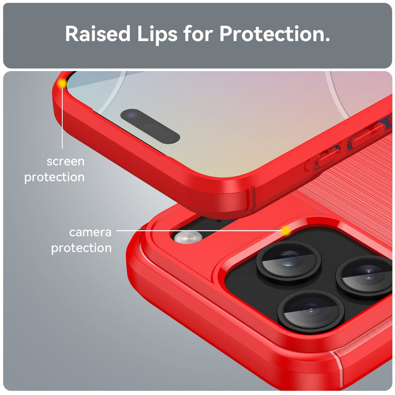 Apple iPhone 17 Pro Carbon Fibre Brushed Case [Red]