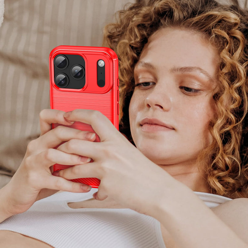 Apple iPhone 17 Pro Carbon Fibre Brushed Case [Red]