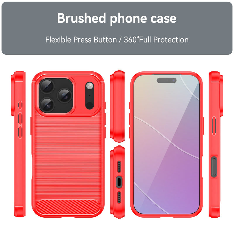 Apple iPhone 17 Pro Carbon Fibre Brushed Case [Red]