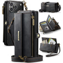 iPhone 17 Pro Crossbody Case with Strap Card Slots & Zipper