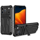 iPhone 17 Pro Heavy Duty Kickstand Card Holder Case