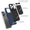 iPhone 17 Pro Rugged Case with Card Holder & Kickstand [Navy]