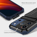 iPhone 17 Pro Rugged Case with Card Holder & Kickstand [Navy]