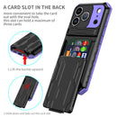 iPhone 17 Pro Rugged Case with Card Holder & Kickstand [Purple]