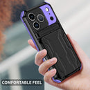 iPhone 17 Pro Rugged Case with Card Holder & Kickstand [Purple]