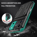 iPhone 17 Pro Rugged Case with Card Holder & Kickstand [Teal]