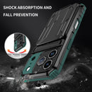 iPhone 17 Pro Heavy Duty Kickstand Card Holder Case Shockproof Teal
