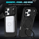 iPhone 17 Pro MagSafe Case with Sliding Camera Cover & Ring Stand [Black]
